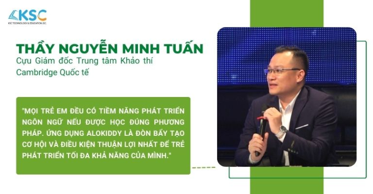 Thầy Nguyễn Minh Tuấn nhấn mạnh về lợi ích của chương trình AloKiddy