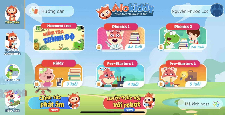  Alokiddy là app giao tiếp tiếng Anh giao tiếp cho học sinh tiểu học