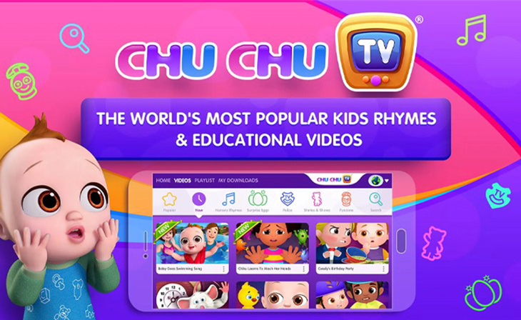 ChuChuTV phù hợp với trẻ dưới 5 tuổi