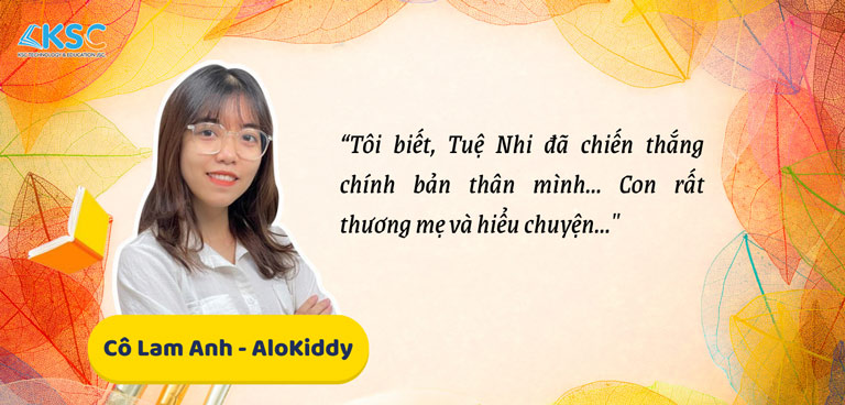 Cô Lam Anh từ AloKiddy nhận xét về Tuệ Nhi